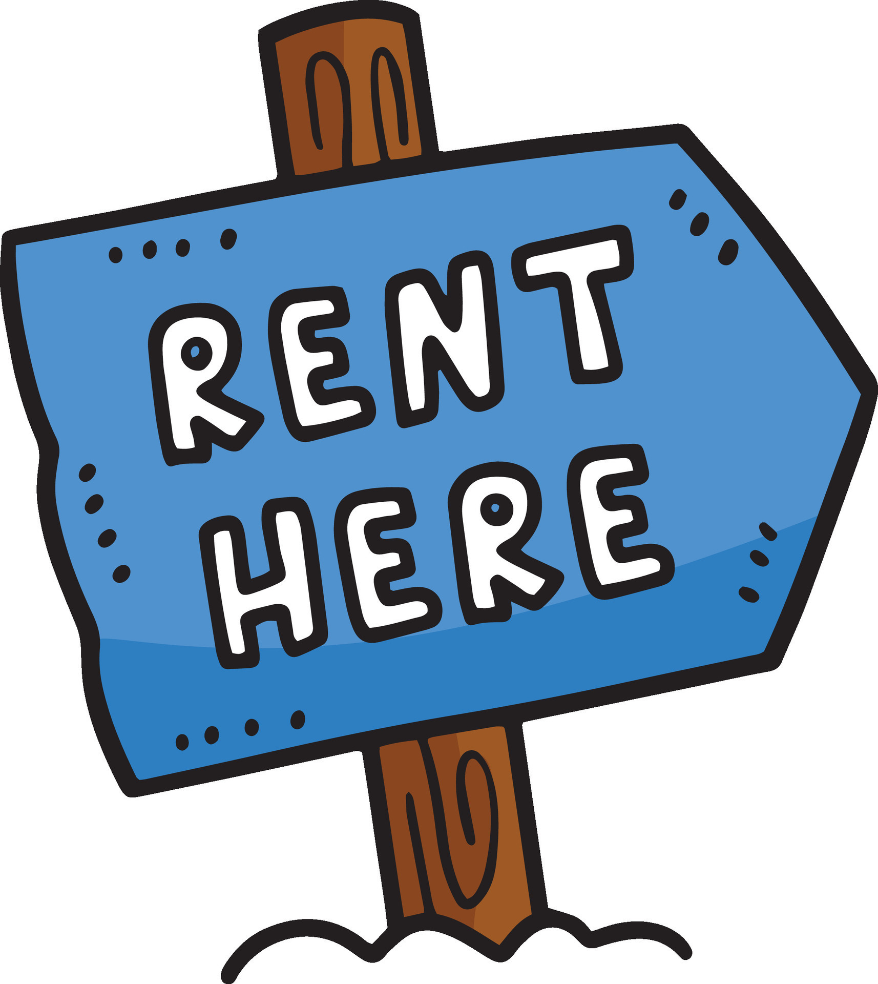 Rent Here Signs Cartoon Colored Clipart 27584257 Vector Art at Vecteezy