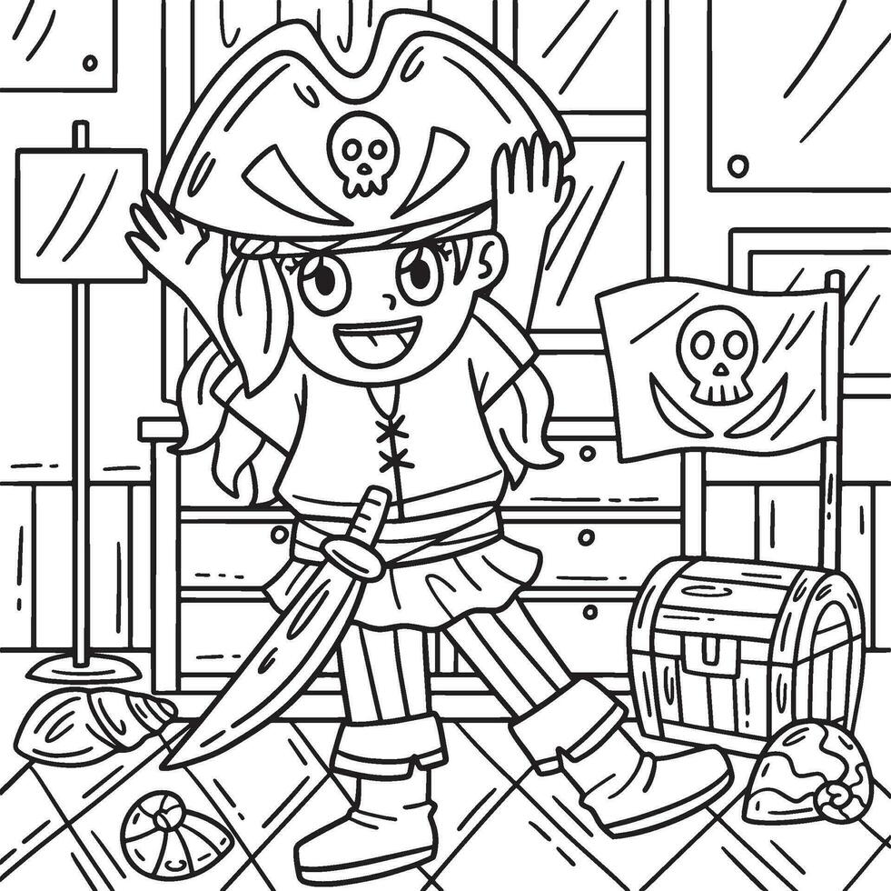 Printable Pirate Hat Coloring Page