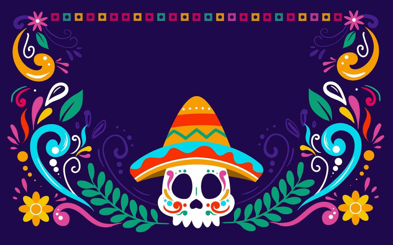 Happy Dia De Muertos Background vector