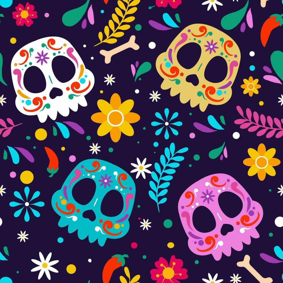 Happy Dia De Muertos Background vector