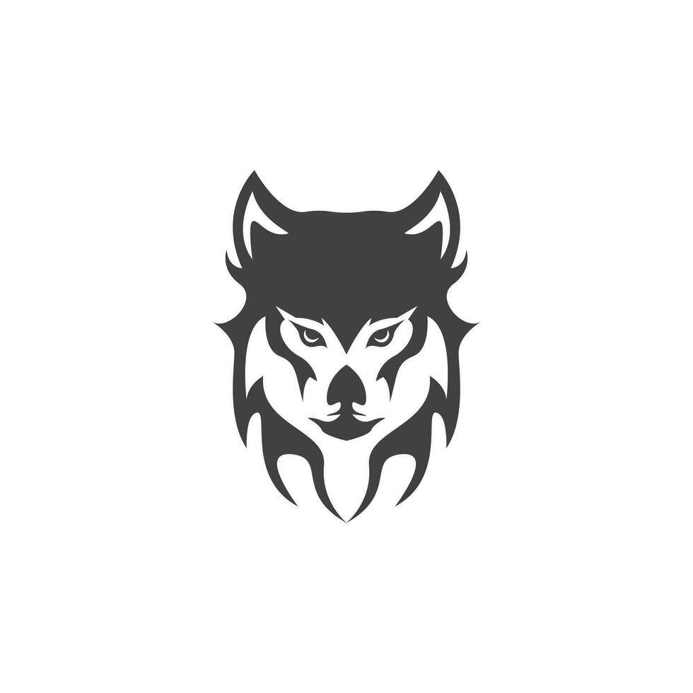 lobo silueta icono y símbolo vector modelo ilustración