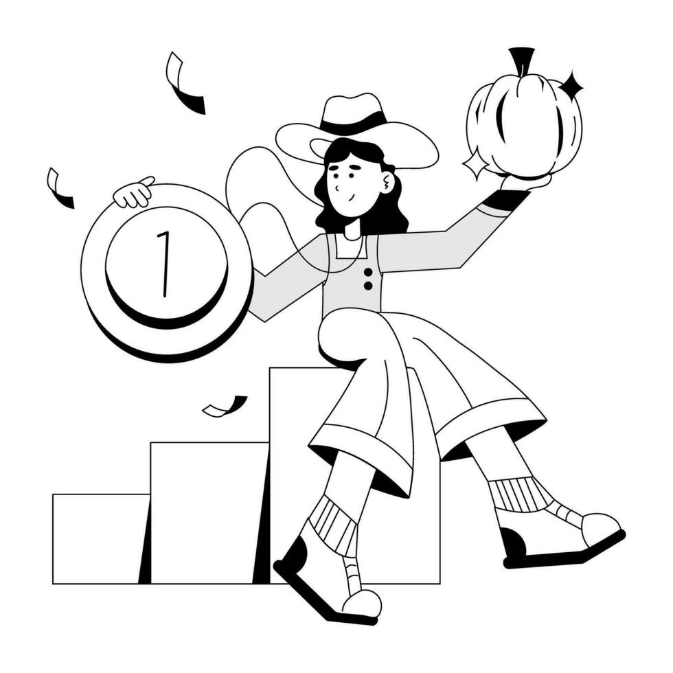 Trendy Farmer Prize vector