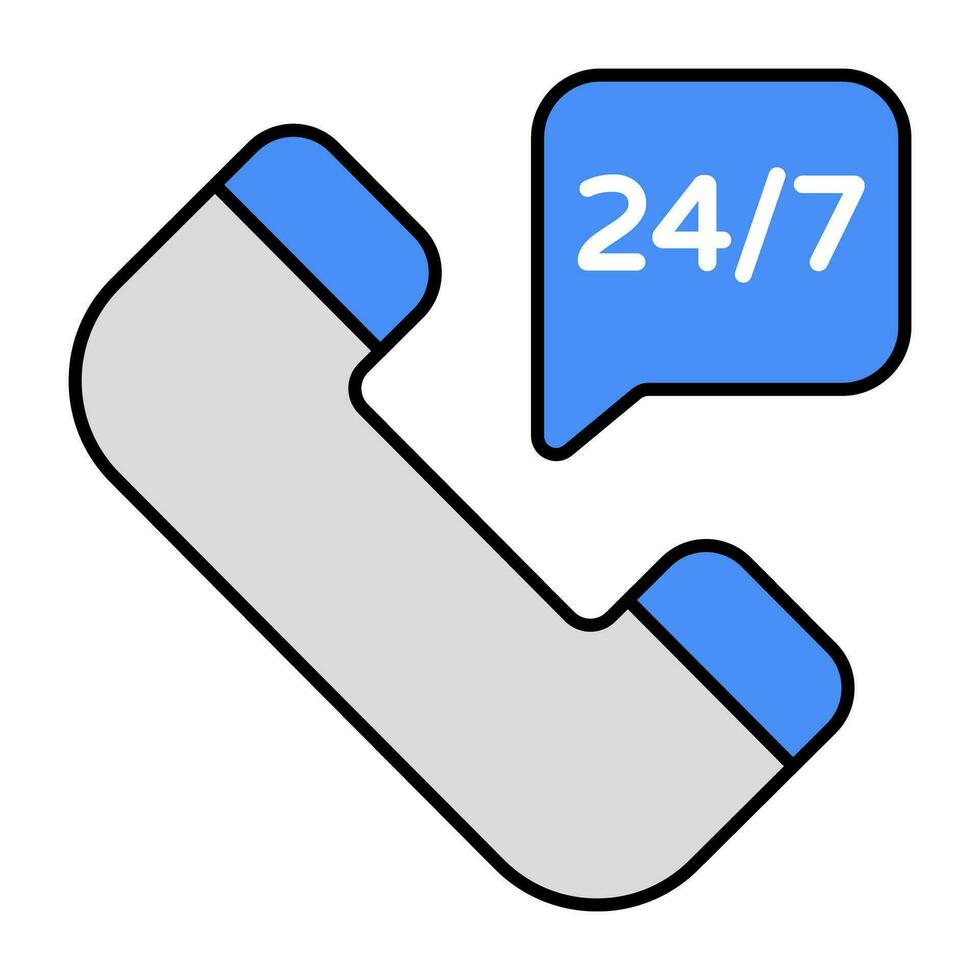 Flat icon of call service vector