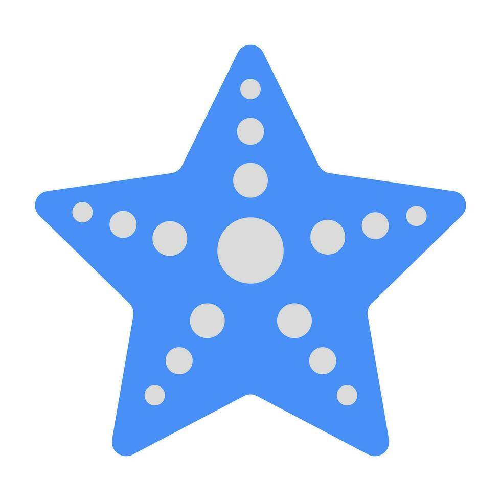 plano icono de estrella pescado vector