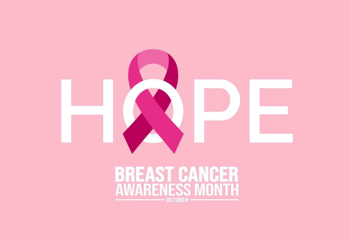 October is breast cancer awareness month background template. Holiday concept. background, banner, placard, card, and poster design template with ribbon and text inscription. vector illustration.