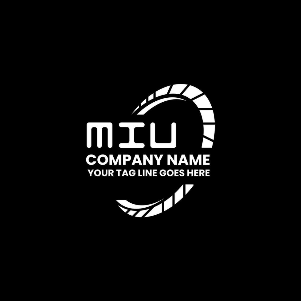 MIU letter logo creative design with vector graphic, MIU simple and modern logo. MIU luxurious alphabet design