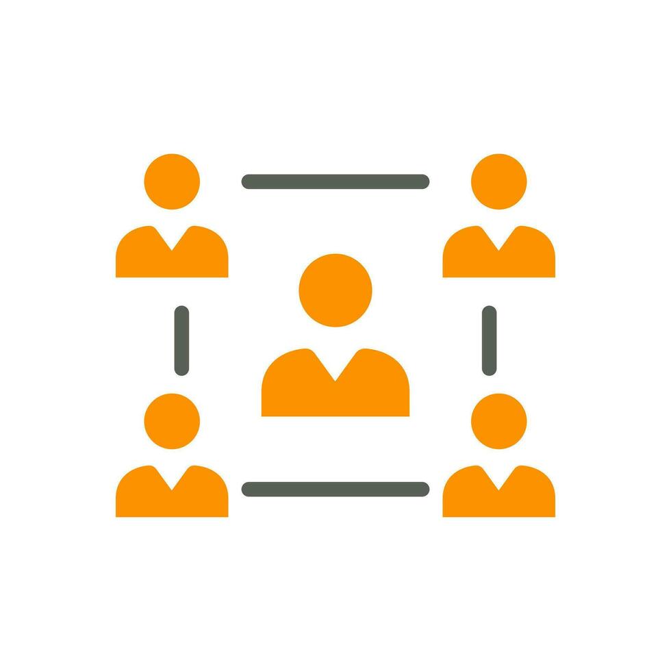 Concept of unity and teamwork. Togetherness and cooperation icon. Group. Vector illustration isolated on white background.