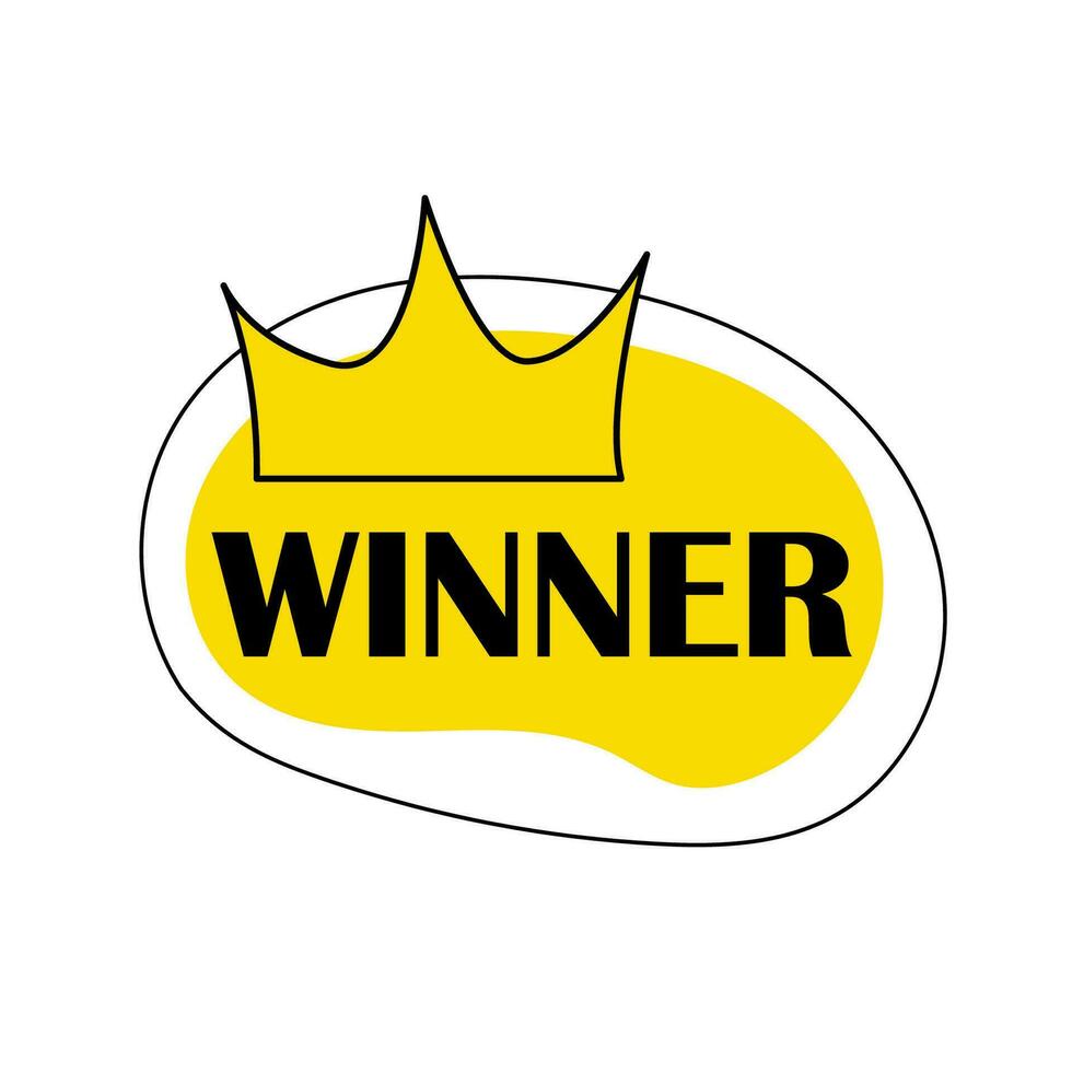 Winner celebration bubble. Vector sign