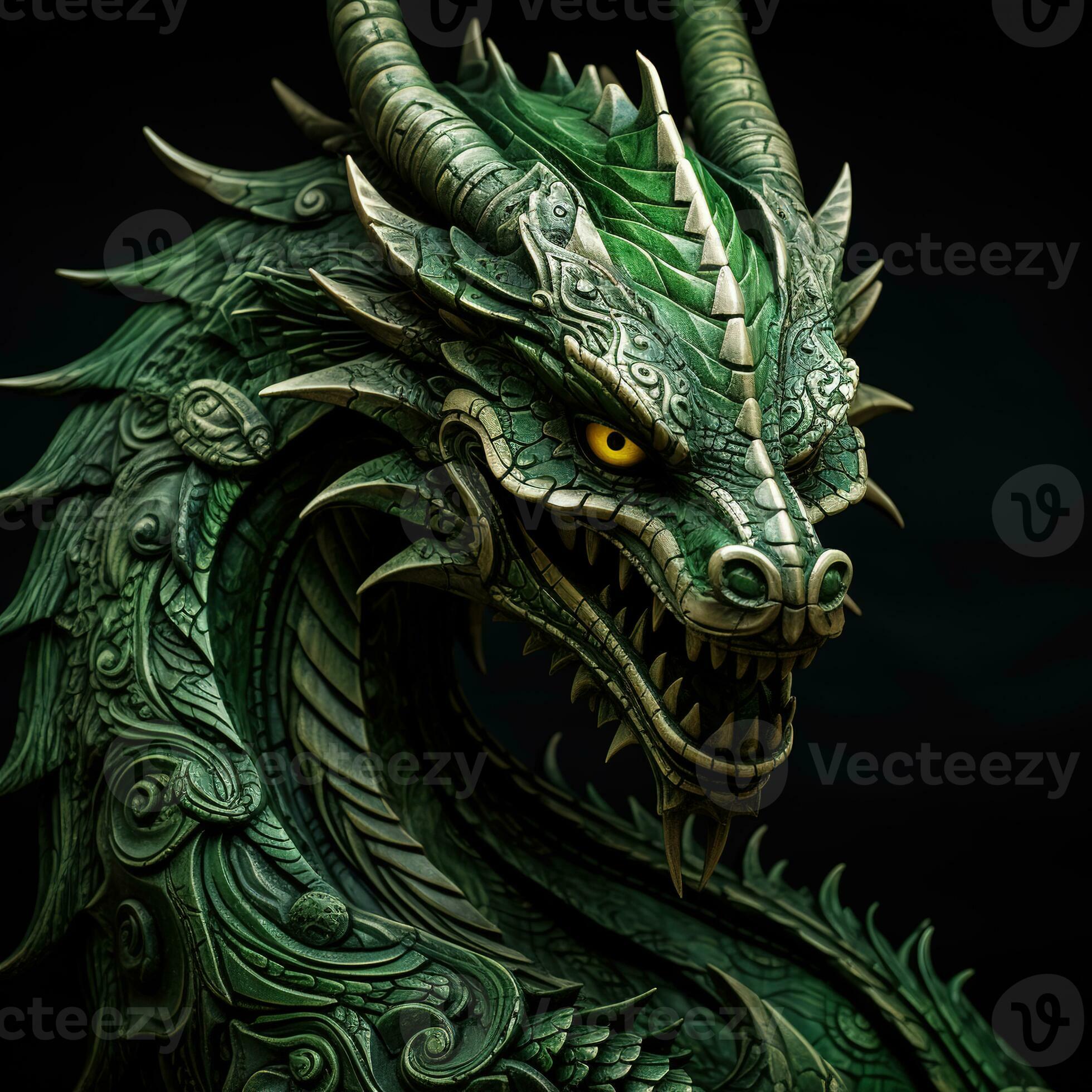 Green wooden dragon, new year 2024. 27594682 Stock Photo at Vecteezy