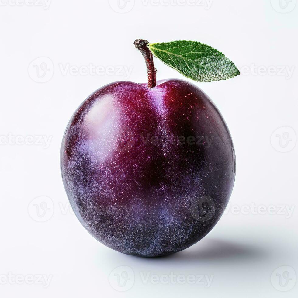 Plum on a light background. photo