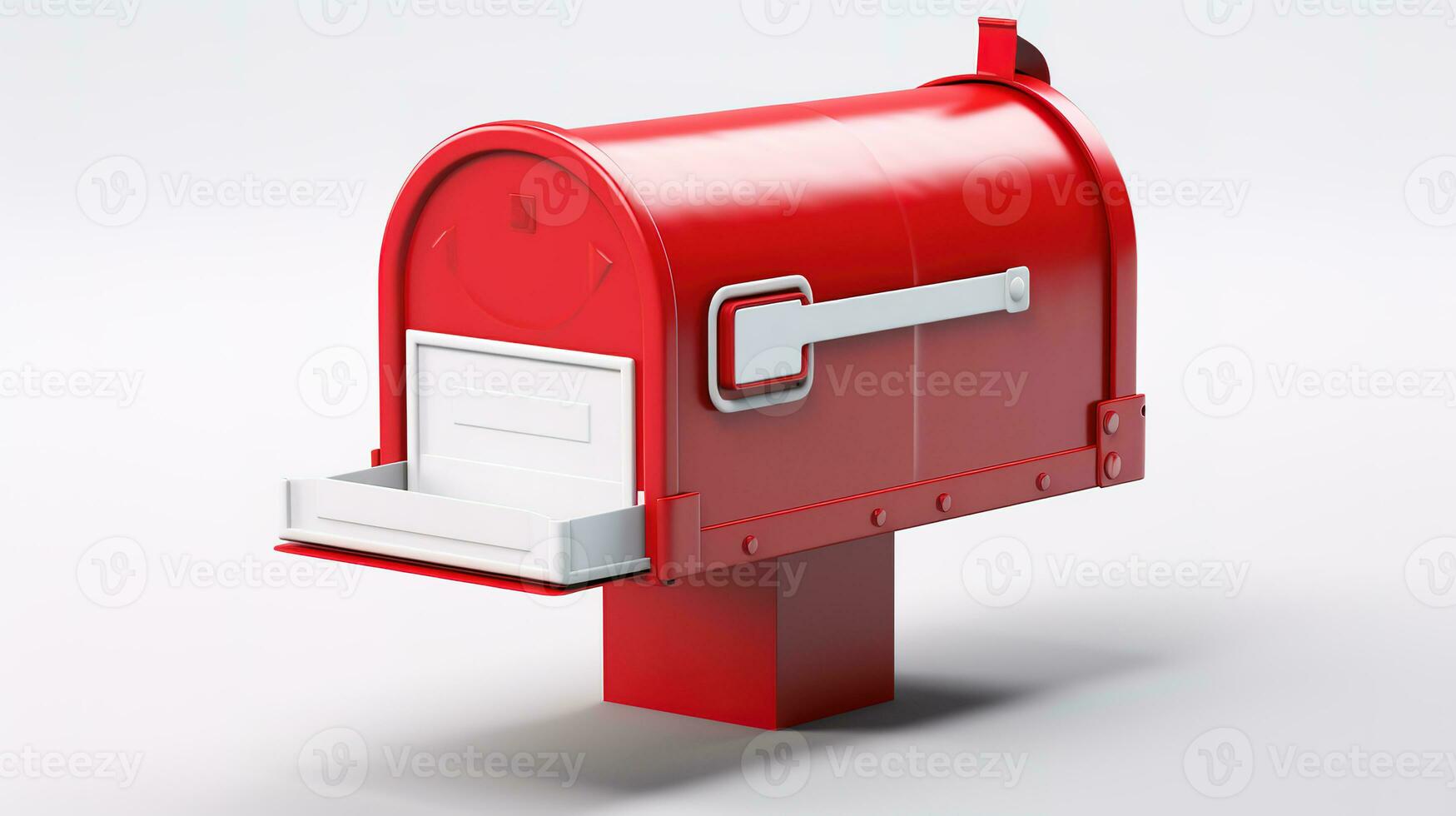 Mailbox background red 3D photo