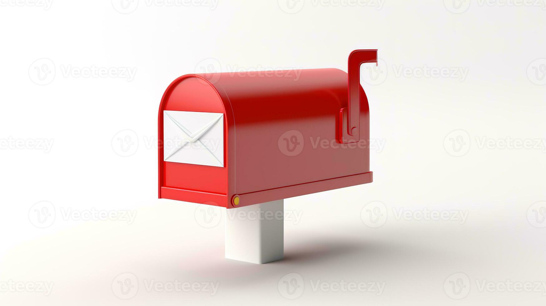 Mailbox background red 3D photo