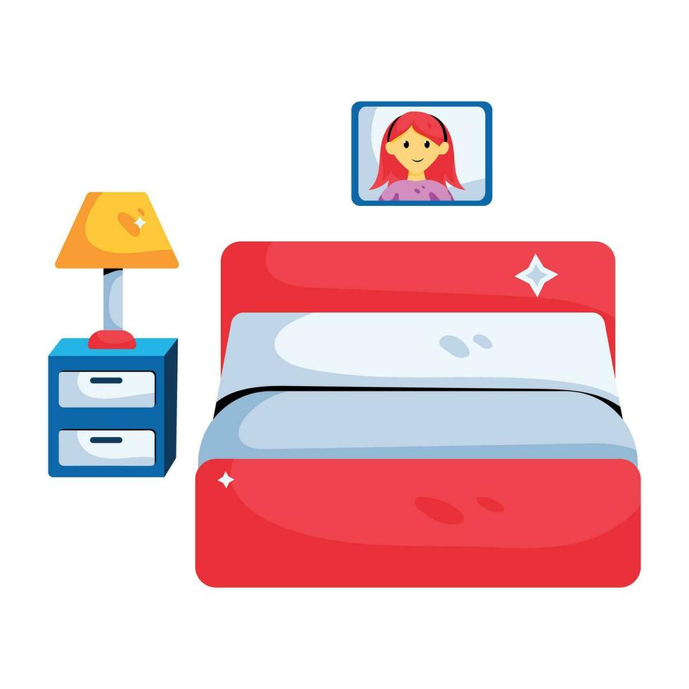 Trendy Tidy Bed vector