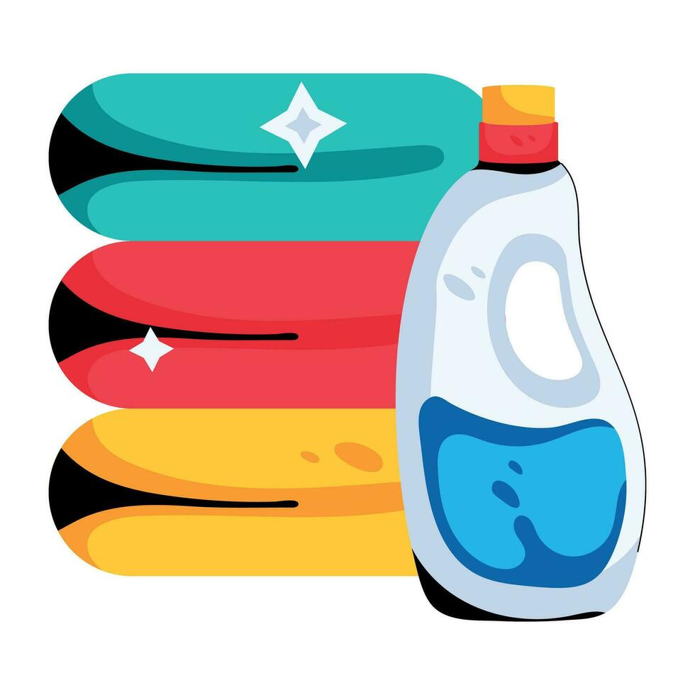 Trendy Laundry Detergent vector