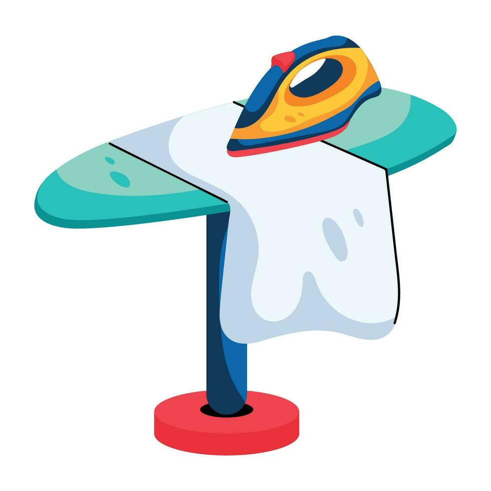 Trendy Ironing Table 27595701 Vector Art at Vecteezy
