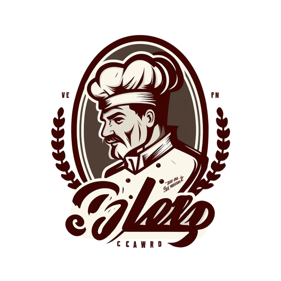 chef oud stijl realistisch PNG mascotte logo, ai generatief