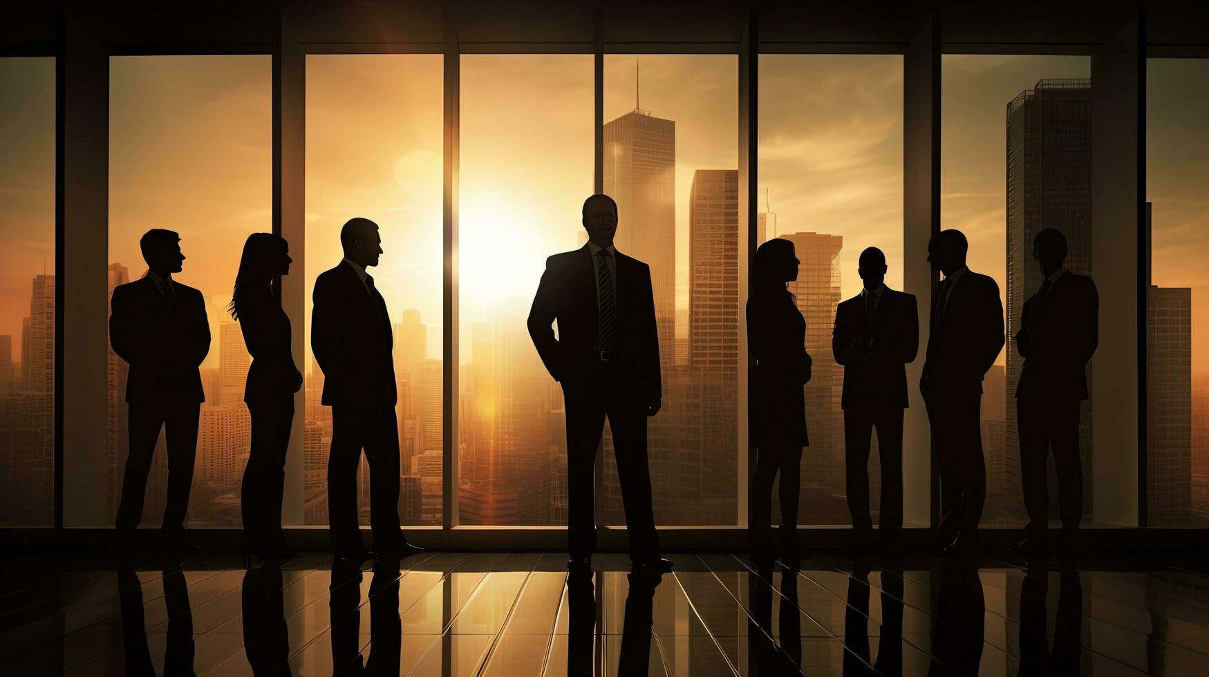 silhouette in a corporate environment photo