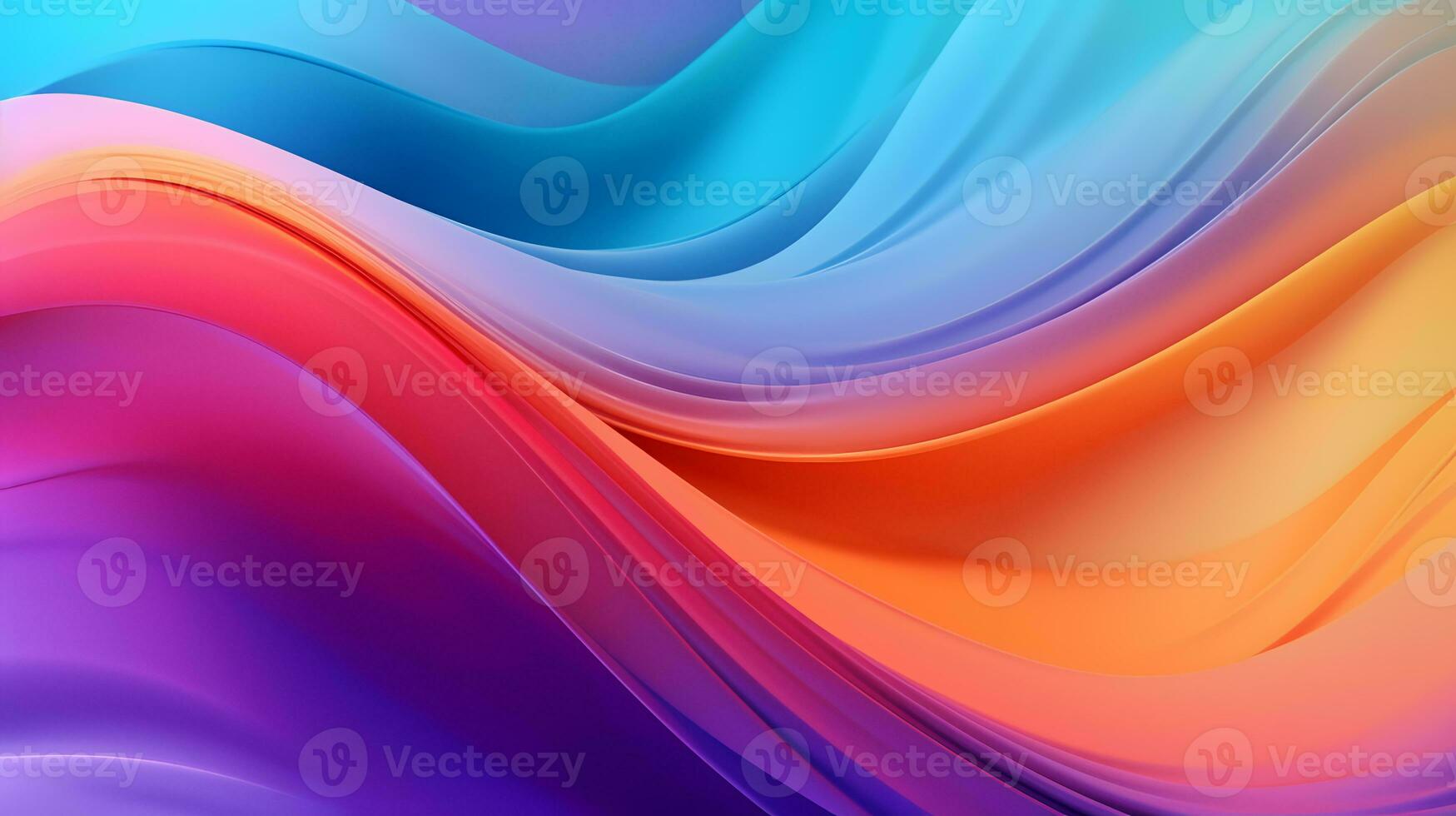 Abstract Color Closeup View of Gradient Colorful Wave AI Generative photo