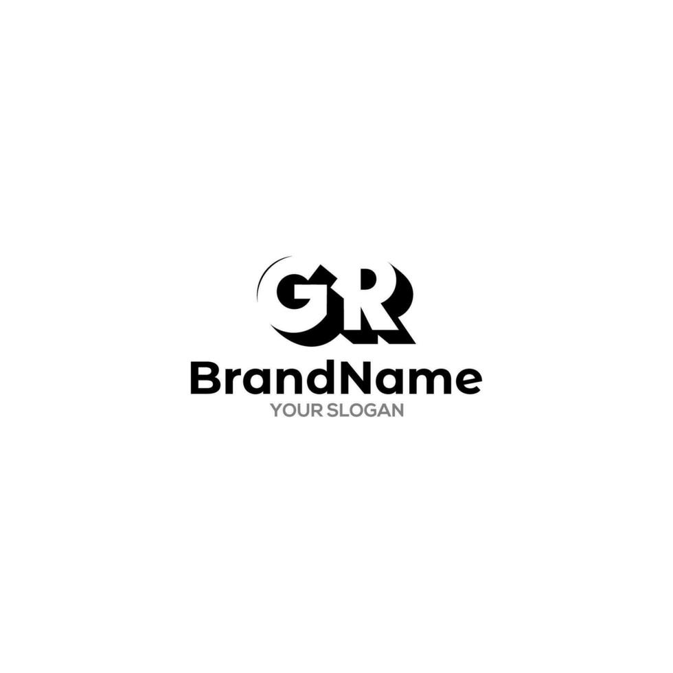 Simple GR Logo Design Vector