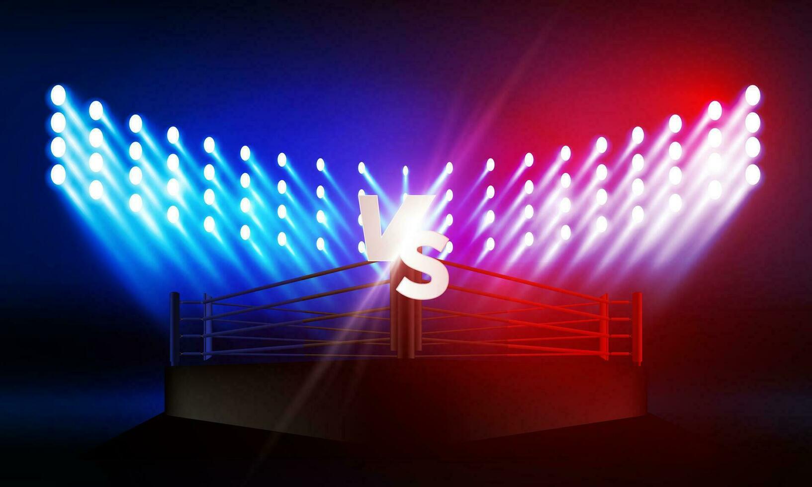 Boxing ring arena stadium vector design.