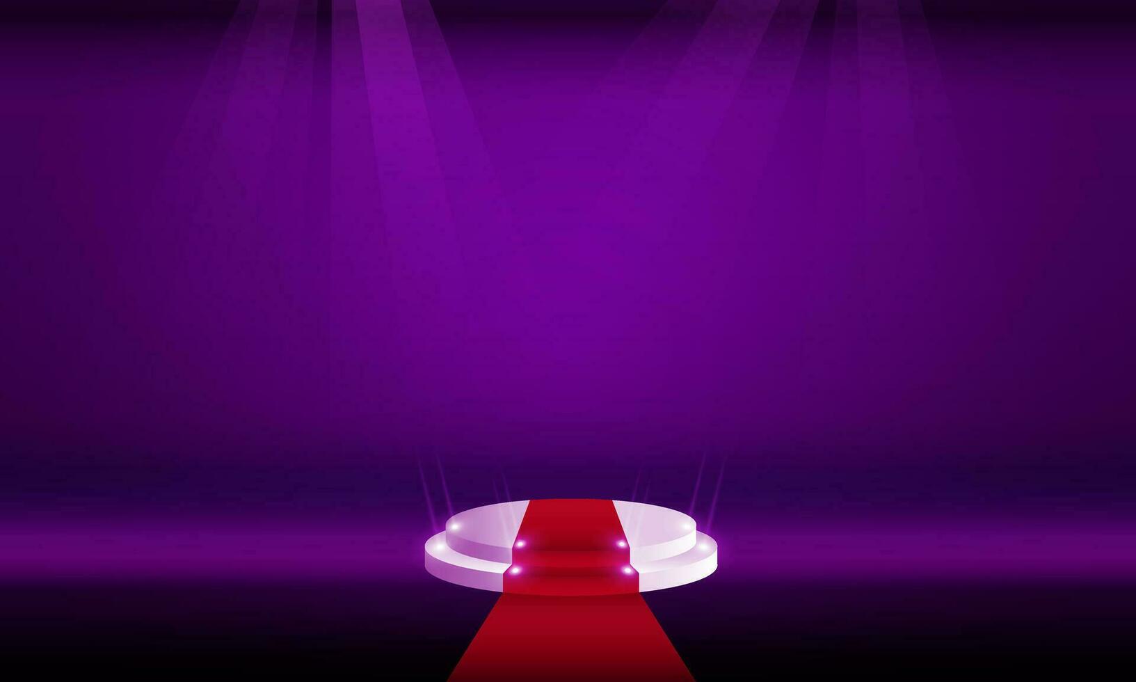 Stage podium with lighting, Stage Podium Scene with for Award Ceremony on Light pink Background vector design.