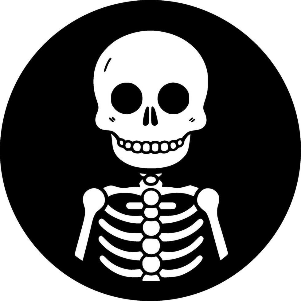 Skeleton - Minimalist and Flat Logo - Vector illustration