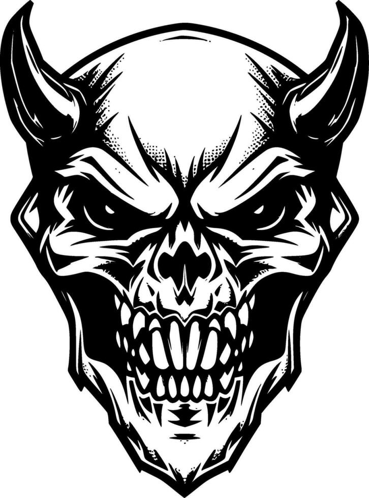 Skull - Minimalist and Flat Logo - Vector illustration