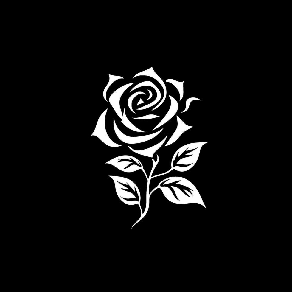 Roses, Minimalist and Simple Silhouette - Vector illustration