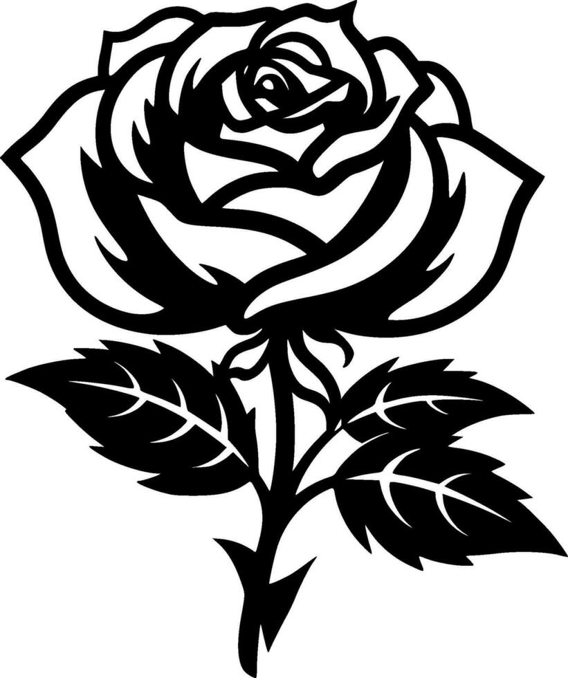 Rose - High Quality Vector Logo - Vector illustration ideal for T-shirt graphic