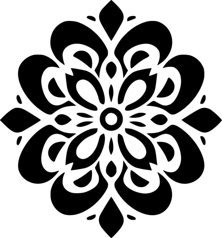 Mandala, Minimalist and Simple Silhouette - Vector illustration