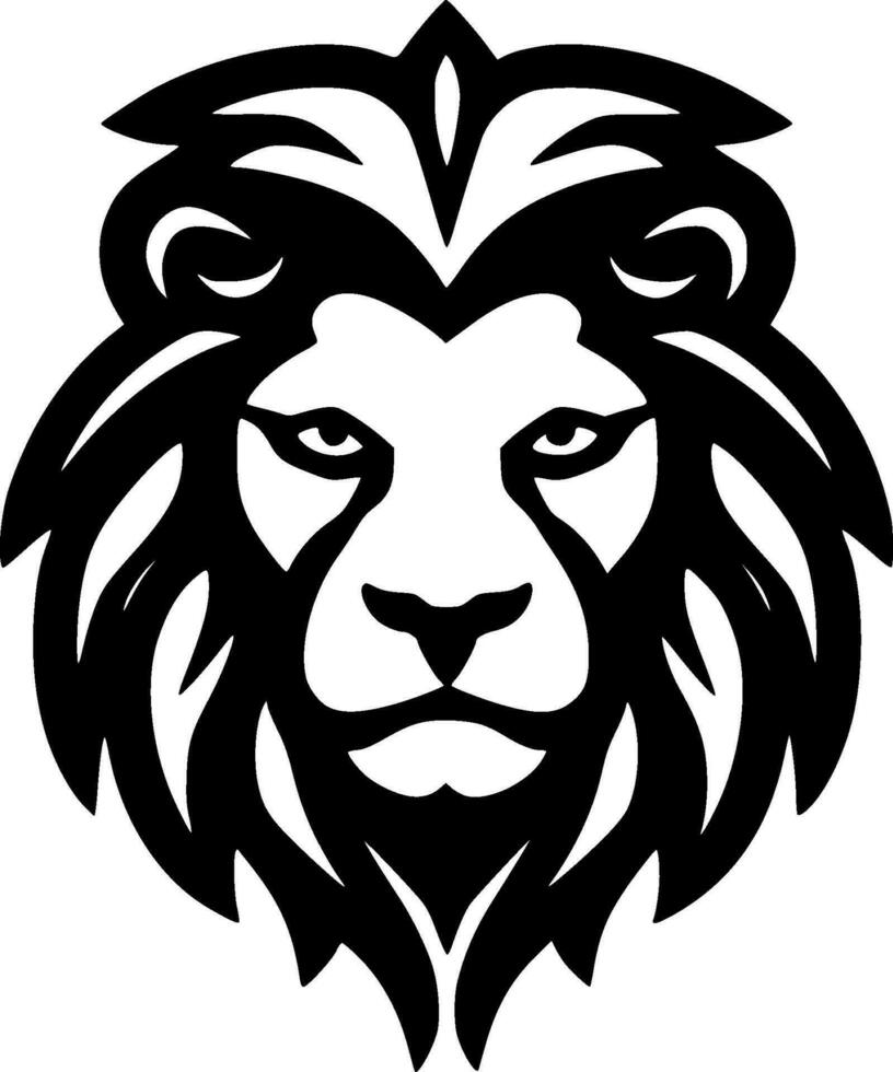 Lion, Minimalist and Simple Silhouette - Vector illustration