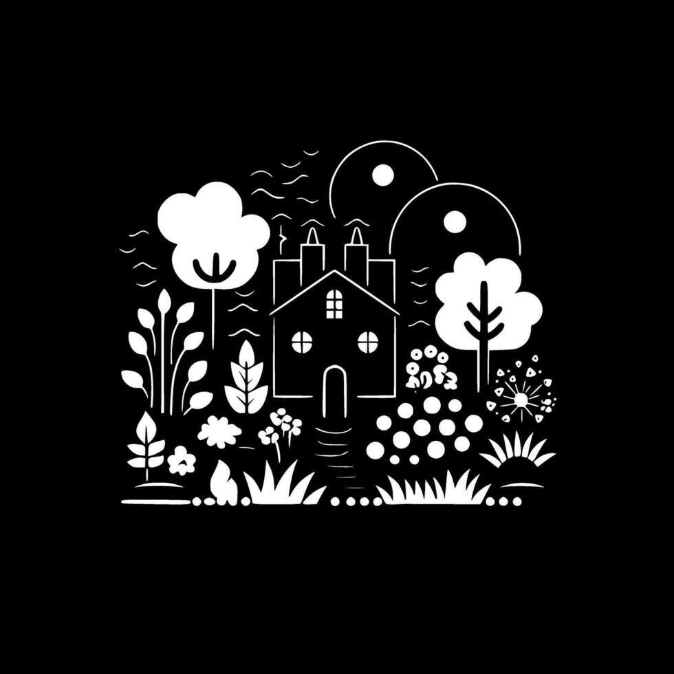 Garden - Minimalist and Flat Logo - Vector illustration