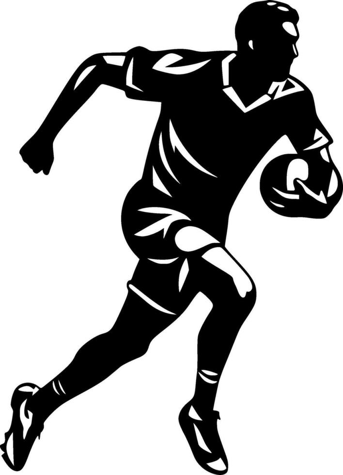 fútbol, negro y blanco vector ilustración