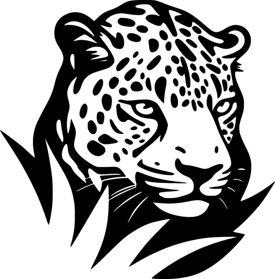 Leopard, Minimalist and Simple Silhouette - Vector illustration