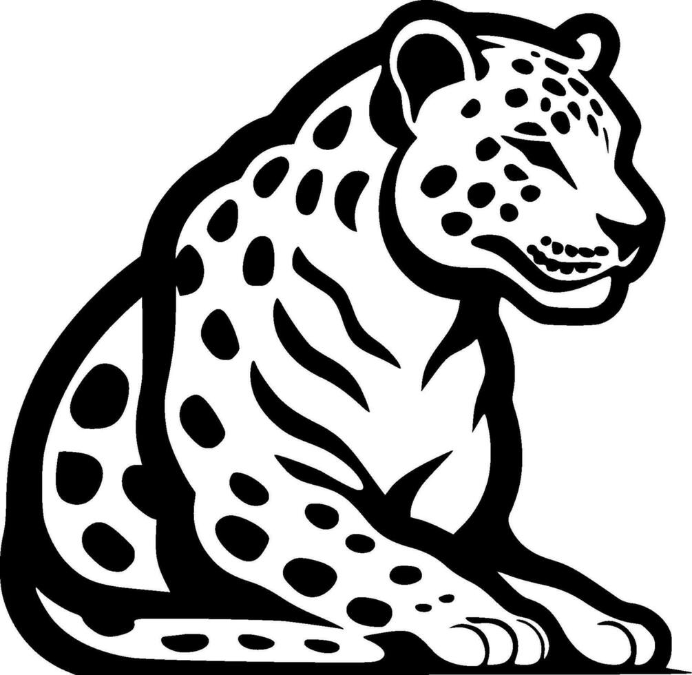 Leopard, Minimalist and Simple Silhouette - Vector illustration