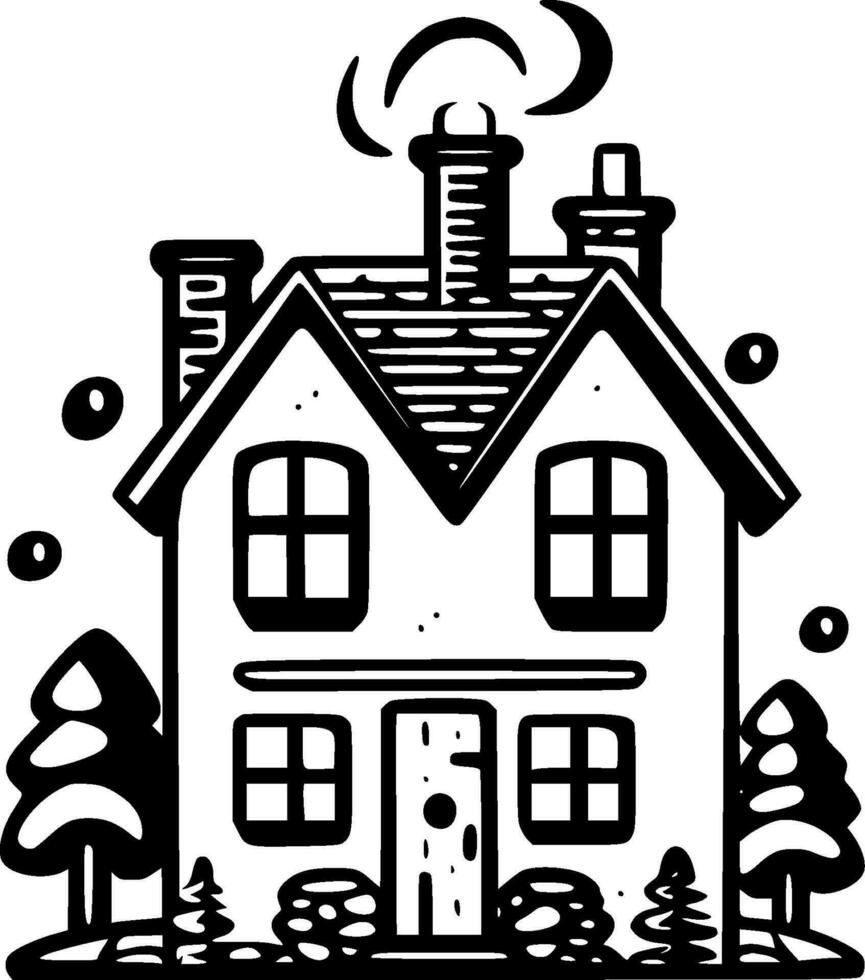 House - High Quality Vector Logo - Vector illustration ideal for T-shirt graphic