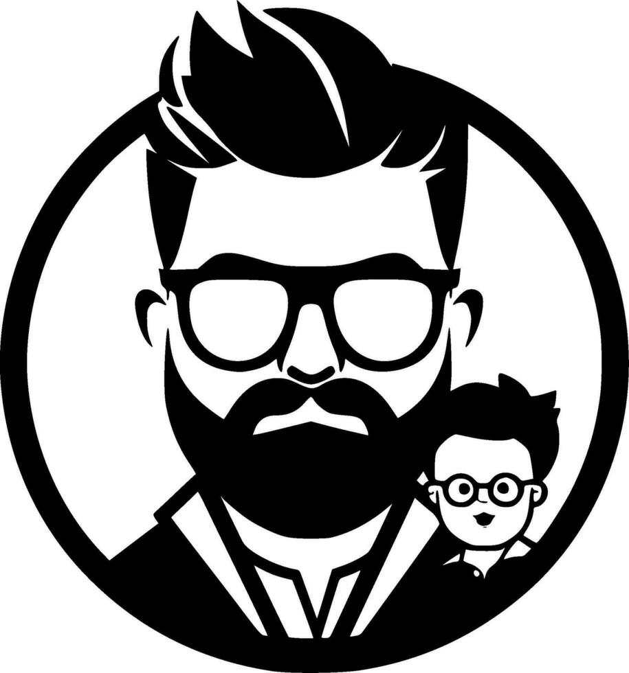 Father - Minimalist and Flat Logo - Vector illustration