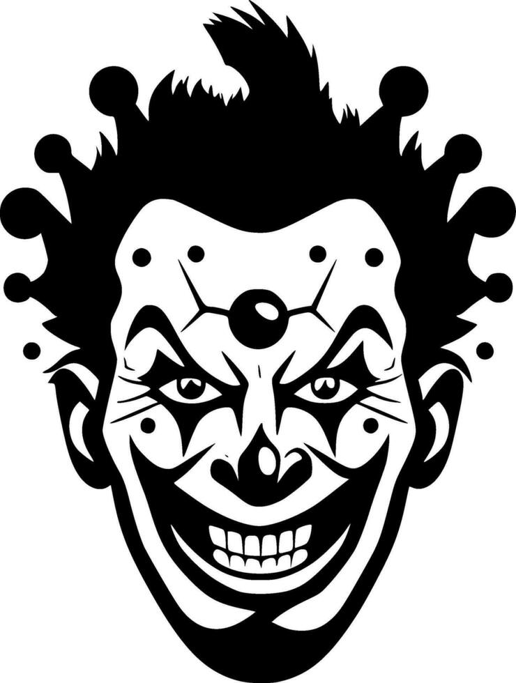 Clown - Minimalist and Flat Logo - Vector illustration