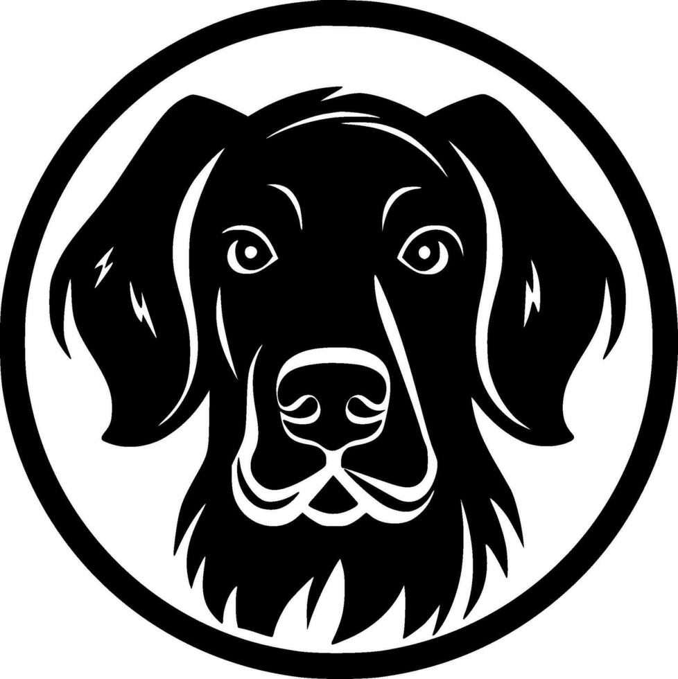 Dog, Black and White Vector illustration