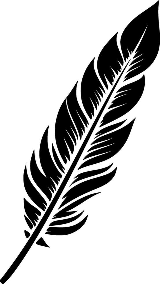 Feather, Minimalist and Simple Silhouette - Vector illustration