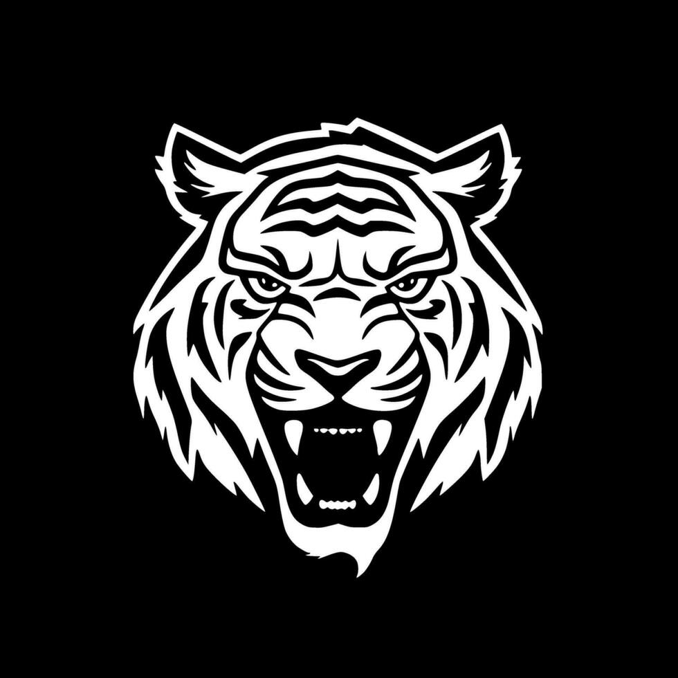 Tigre - minimalista y plano logo - vector ilustración