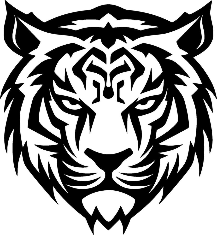 Tiger, Minimalist and Simple Silhouette - Vector illustration