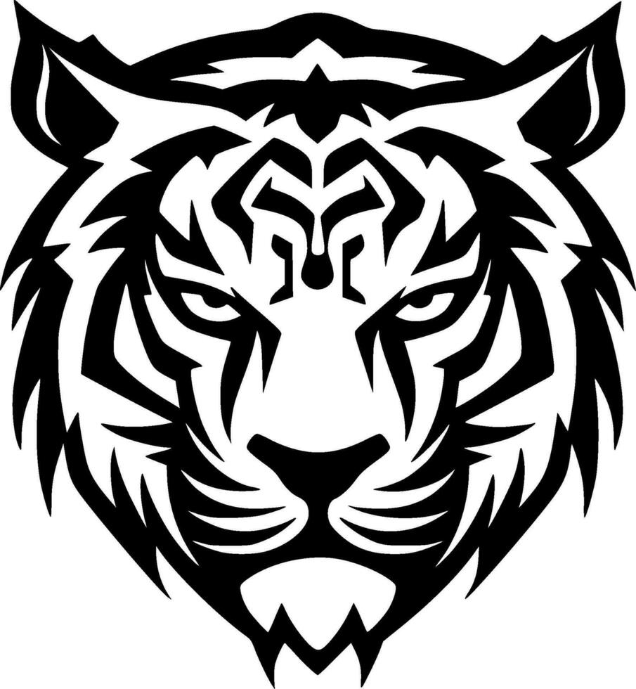 tigre, minimalista y sencillo silueta - vector ilustración