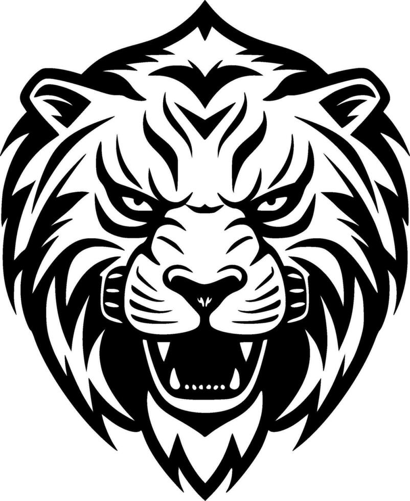 Tiger, Minimalist and Simple Silhouette - Vector illustration