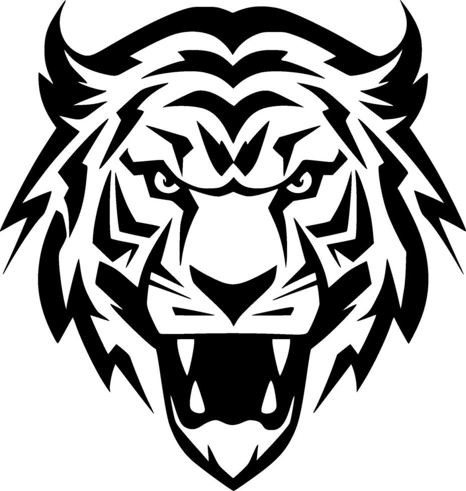 tigre, minimalista y sencillo silueta - vector ilustración