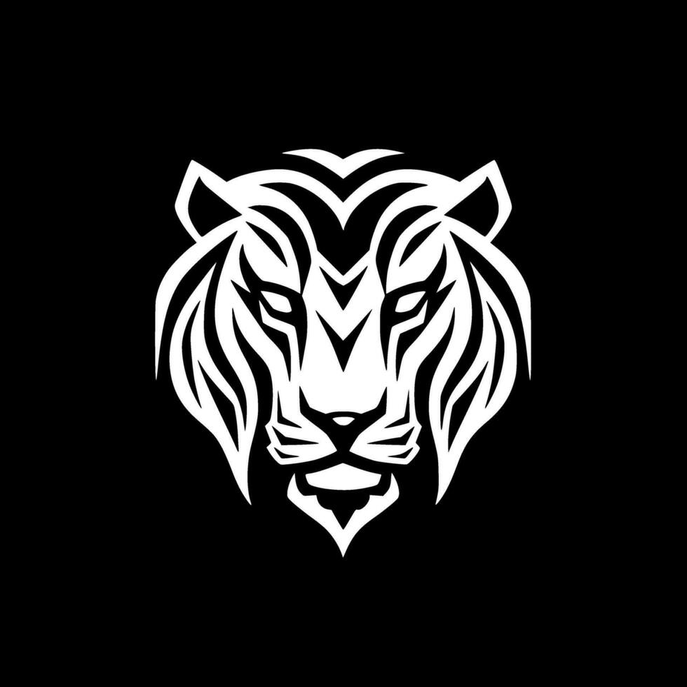 Tiger, Minimalist and Simple Silhouette - Vector illustration