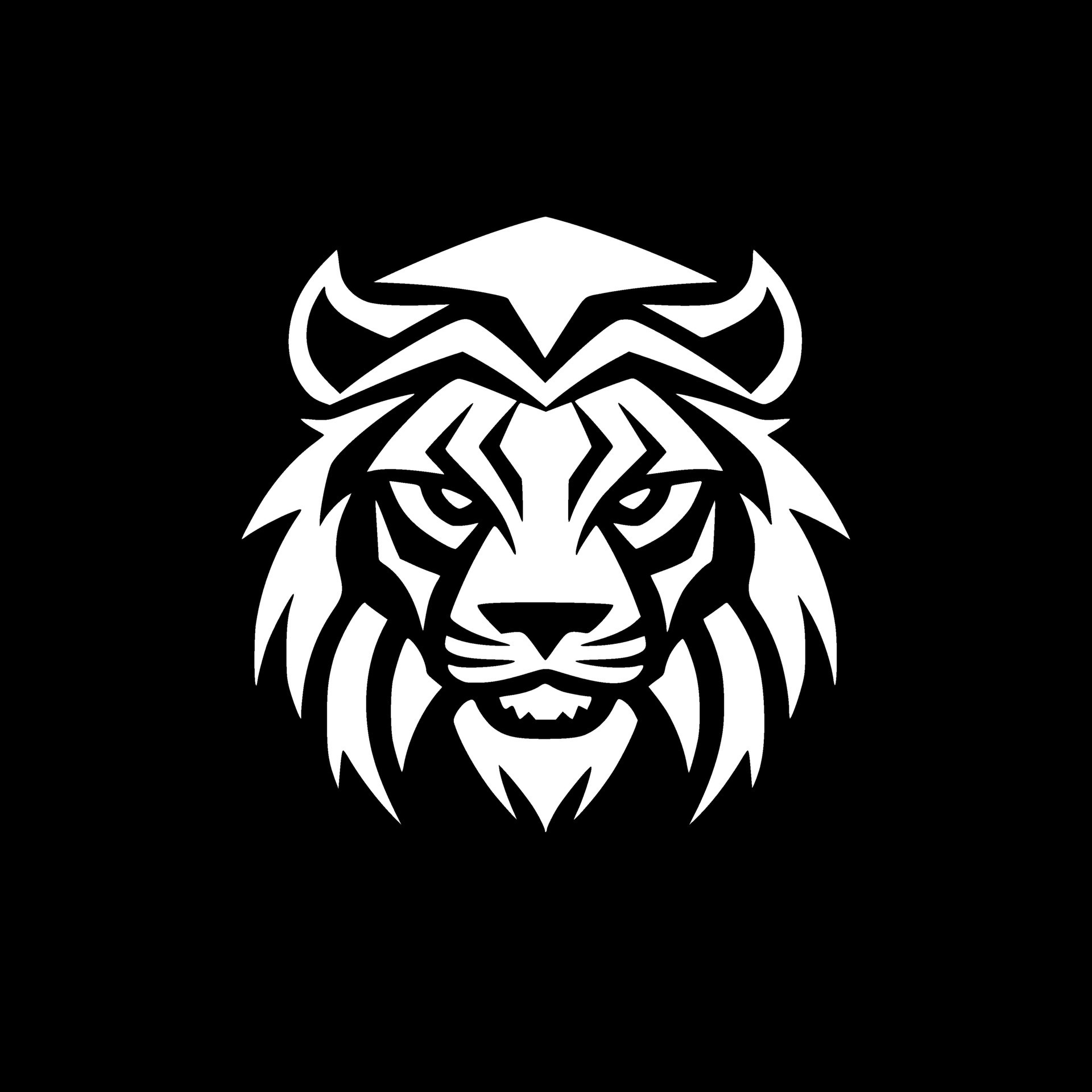 Tiger, Black and White Vector illustration 27600026 Vector Art at Vecteezy