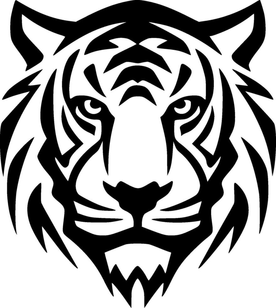 Tiger, Minimalist and Simple Silhouette - Vector illustration