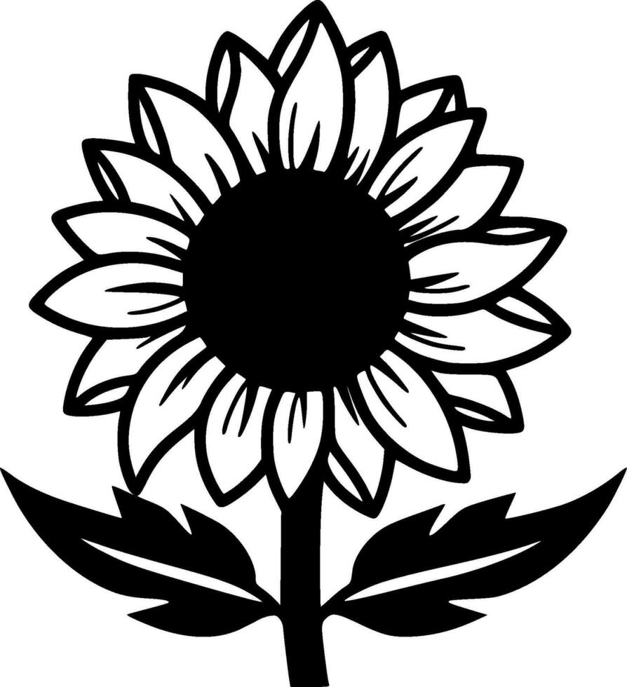 girasol - minimalista y plano logo - vector ilustración