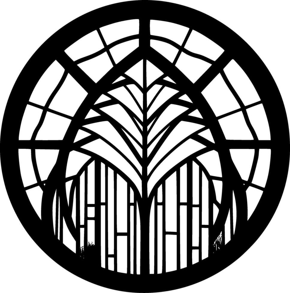 Stained Glass, Minimalist and Simple Silhouette - Vector illustration